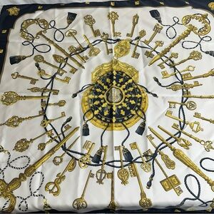 Hermes Scarf in Gold and Black